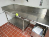 stainless steel dishwashing counter