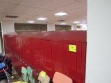 row of lockers, double sided