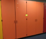 orange storage cabinet