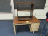 3-drawer desk and shelf