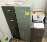 3 filing cabinets