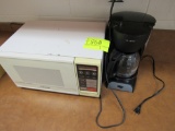 microwave and coffee maker