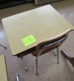 school desk and chair