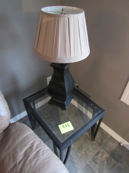 end table and lamp