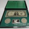 The Silver Story, Morgan, Peace, $1 silver cert and 1 oz bar