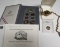 Mt Rushmore coins, Black Hills Gold pocket watch and SD Quarter first day issue