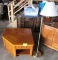 coffee table with lifting top and lamp