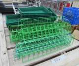 wire display shelves and produce display bins