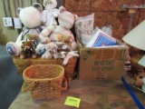 baskets and stuffed animals