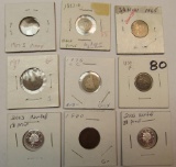 set of 9 coins as pictured