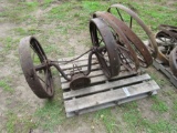 antique steel wheels