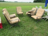 patio chairs and umbrella