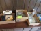 3 boxes of misc items, glassware