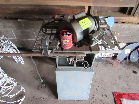 table saw and bench grinder