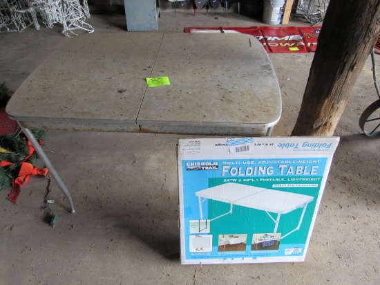 folding table and table
