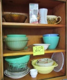 kitchen items in cupboard