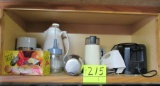 kitchen items in cupboard