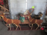 Santa on sleigh yard art