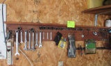 tools hanging above workbench