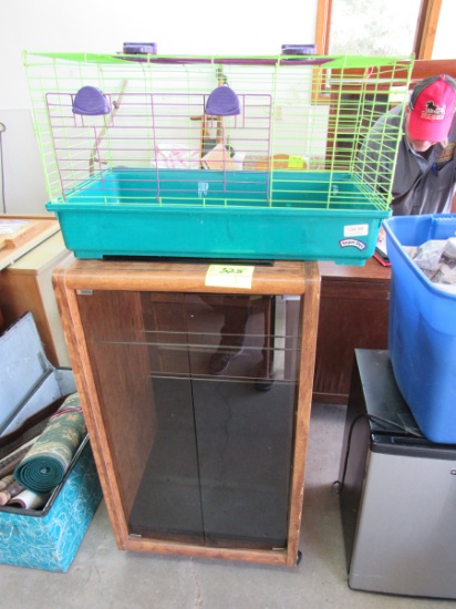 cabinet and pet cage