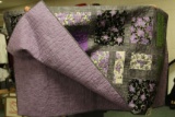 Handmade Purple and Green Quilt