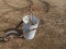 metal wheel barrow, water pump handle