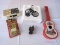 Hopalong Cassidy tricycle, guitar and misc items