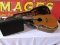 acoustic guitar (no strings) and amplifier