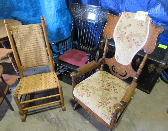3 rocking chairs