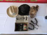 Hopalong Cassidy hats, canasta, spurs, holsters, cap guns
