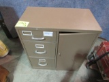 file cabinet and 2 sets of golf clubs
