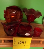 Blenko Handcrafted set of red glass