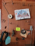 items on pegboard
