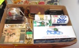 box of misc antiques