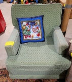 mint green chair