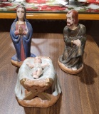 vases and 3 pc nativity