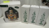 North Pole Town Hall, trees, Department 56