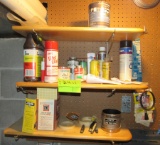 3 shelves of misc items