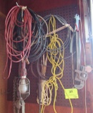 light, power cords, rope
