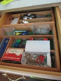 drawer of spoons, clips
