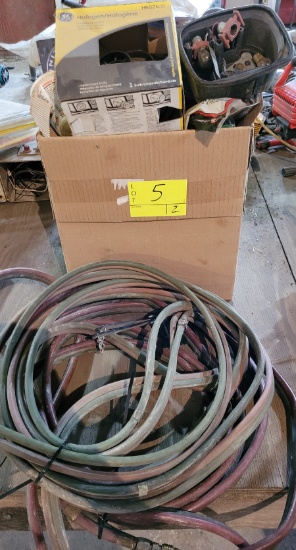 assort of lights for semi, hoses for acetylene torch