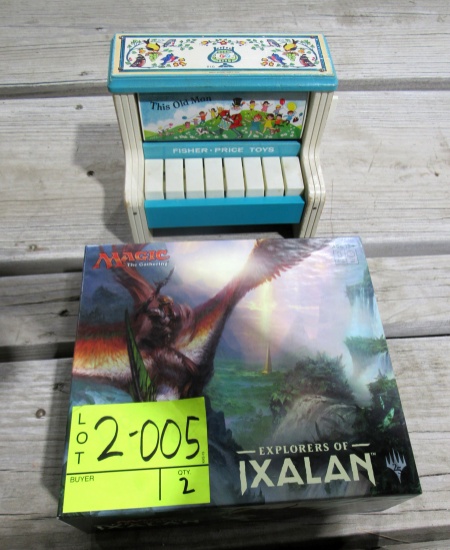 Magic the Gathering cards, Fisher price toy piano