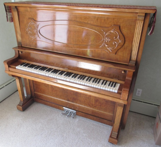 Howard upright cabinet, stamped w/ Cincinnati-Chicago piano