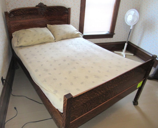 antique hardwood bed