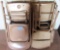 3 trunks, card table and chairs