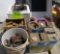 paint removers, gas can, misc tools , leather straps, misc