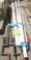 clamps, ruler, level