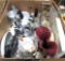 Glass cookie jar, bakeware & mixing bowls, misc. kitchen collectibles