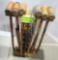 wooden croquette set w/ stand