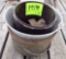 metal buckets, cast-iron weights